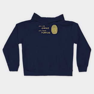 Unique with Purpose - Fingerprint Kids Hoodie